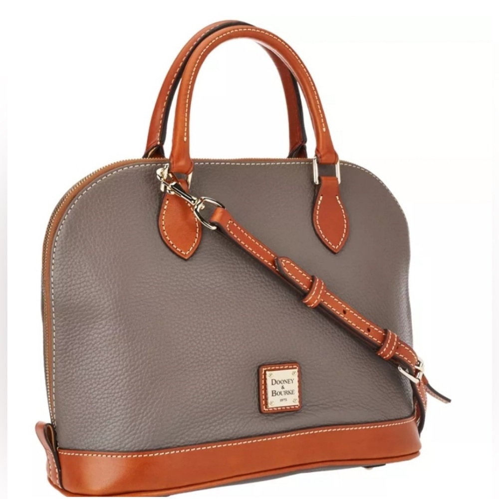 Dooney & Bourke Zip Zip Satchel in color Elephant EUC
